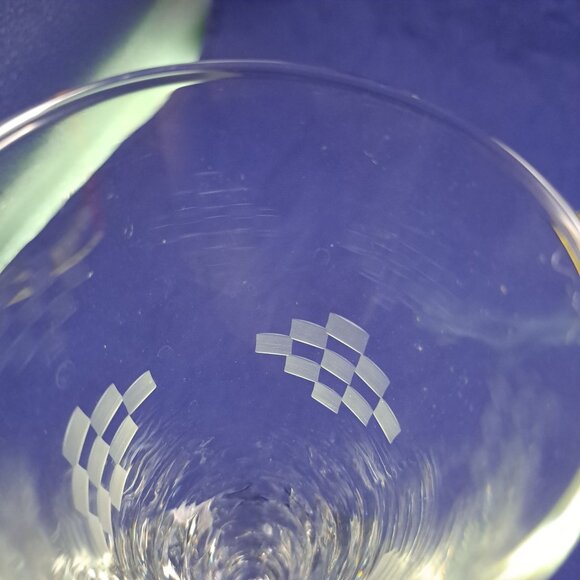 Anchor Hocking Cubist Pilsner Glass Clear Etched Design Collectible Drinkware - Picture 10 of 11